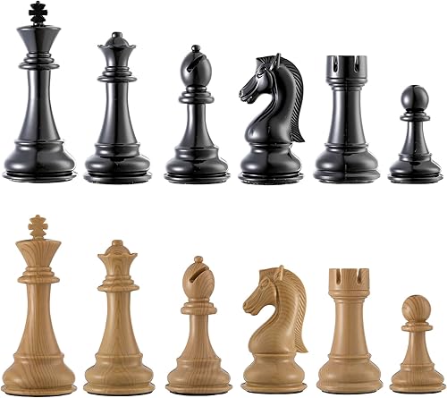 Miniatura 1 de Bobby Fischer Juego de ajedrez serie de madera sintética con 4.25 pulgadas King - Piezas de ajedrez Staunton con peso de primera calidad, acabado de