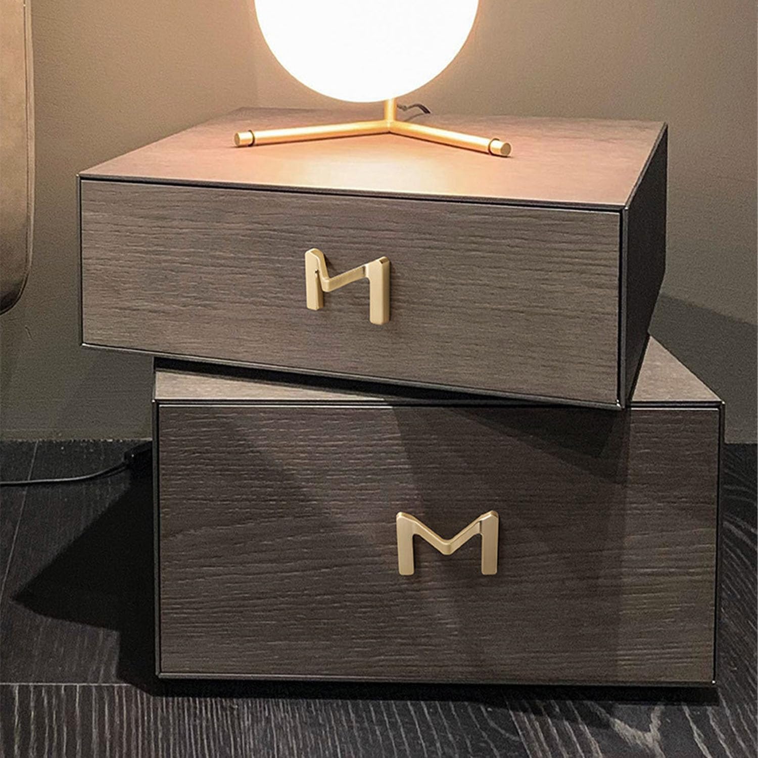4PCS Art Decor Cabinet Pulls, W-Shaped Cabinet Handle Unique Cabinet Hardware Gold Handles for Dresser (Gold) image 4