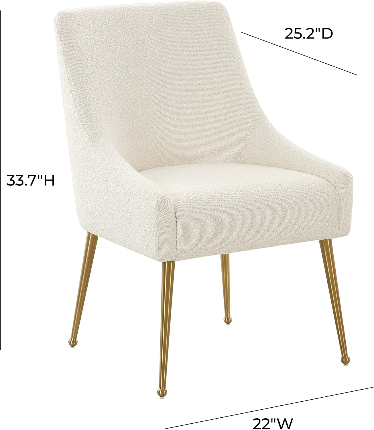 Tov Furniture Beatrix Cream Boucle Side Chair