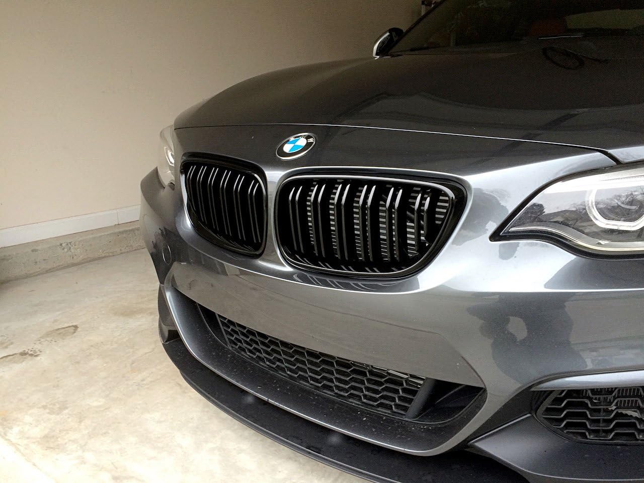 M2 Style Matte Black Kidney Euro Front Sport Hood Grill For BMW 2 Series F22 F23 F87 2014-