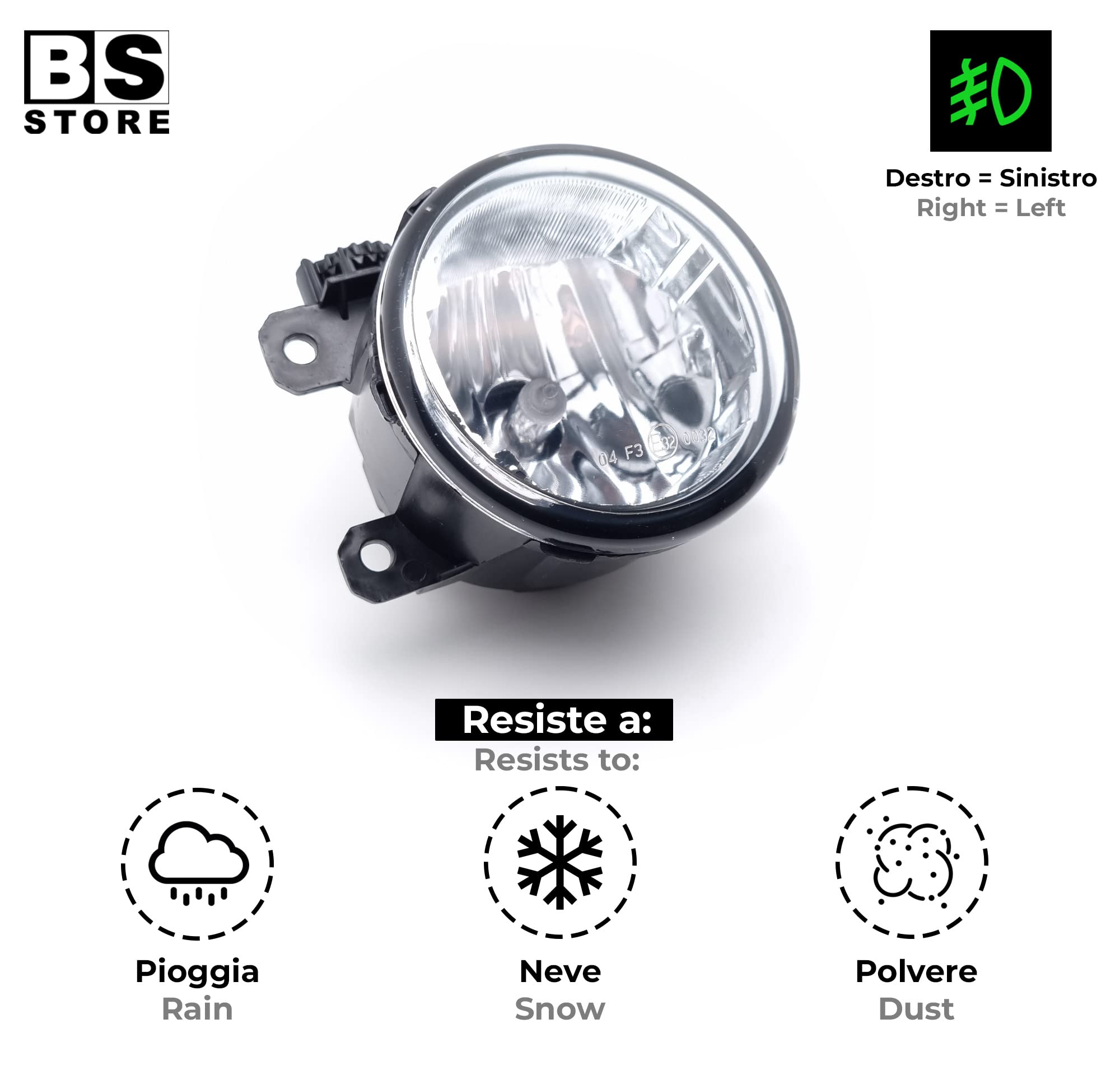 BSSTORE Fendinebbia Anteriore Bileterale H11 per PANDA '12, GRANDE PUNTO EVO '09, DUCATO '14, 500L '12 e Tante Altre Auto | 51858824