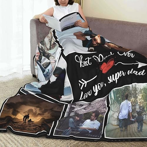 Miniatura 5 de Mantas personalizadas con fotos para mujeres y hombres, regalos de cumpleaños conmemorativos, manta personalizada de franela suave con mis propias