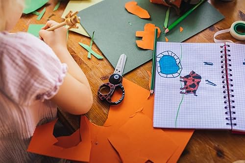 Miniatura 5 de Fiskars 1004612 Tijeras de animales para niños con motivo de mariquita, a partir de 4 años, longitud 5.1 in, para diestros e izquierdos, hoja de