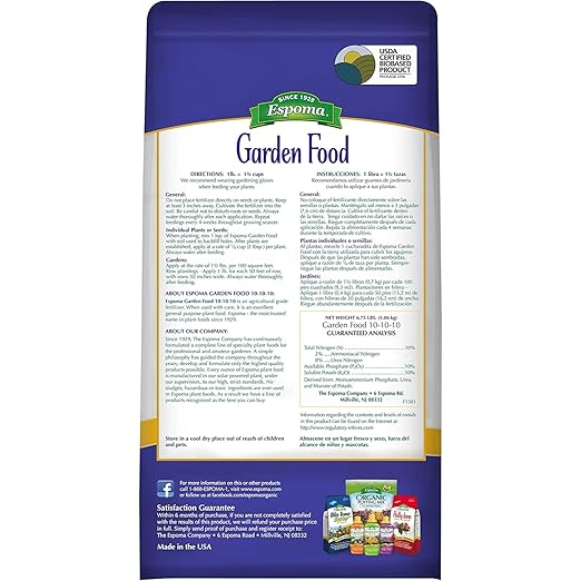 Fertilizante Espoma 10-10-10 para Jardín, 6.75 lb miniatura 2