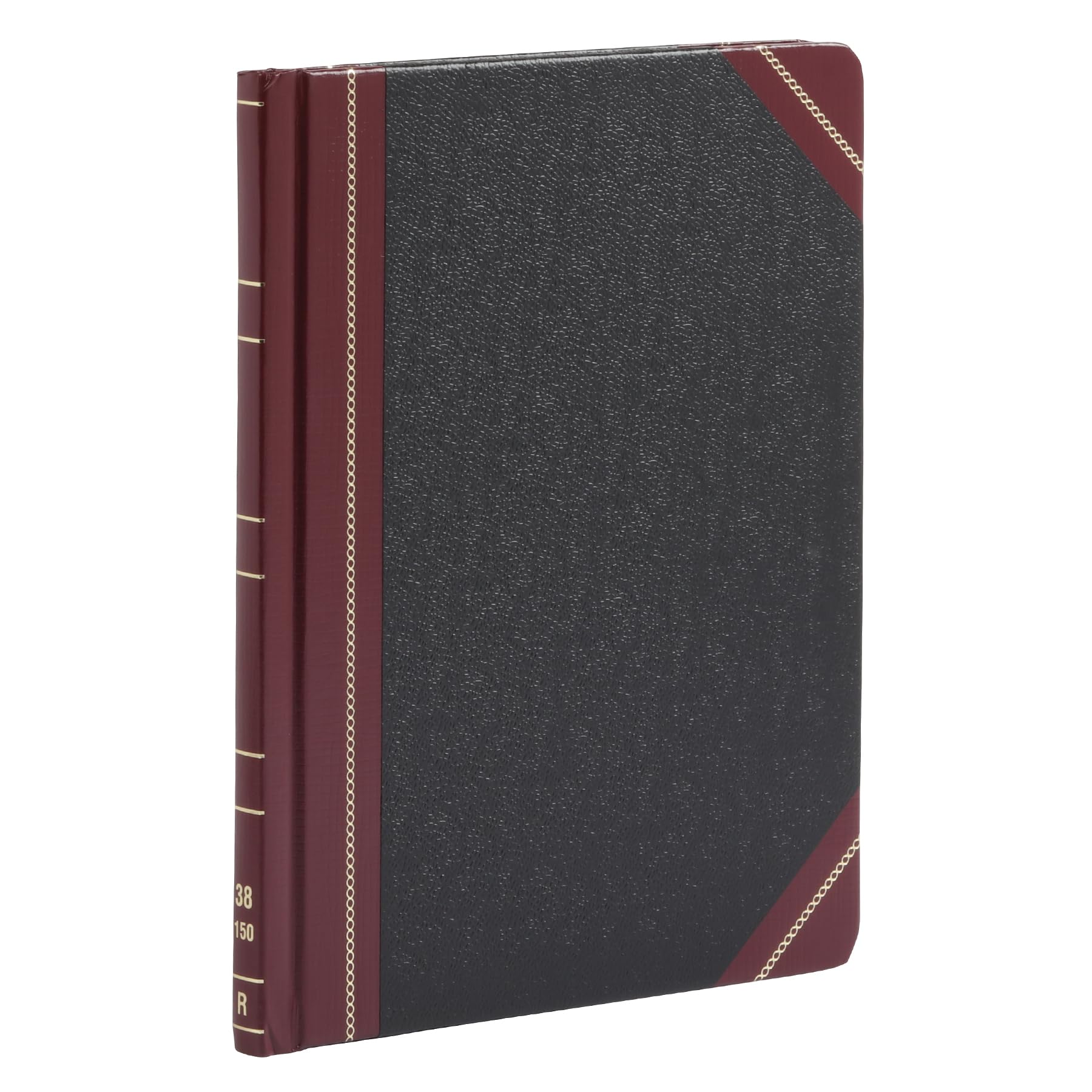 Boorum & Pease 38 Series Account Book, Record, 150 Page, Black/Red (38-150-R)