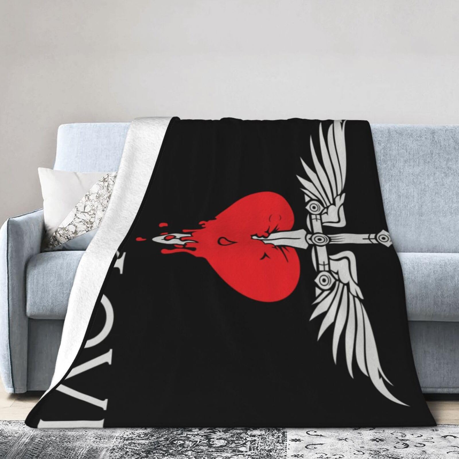 Bon Music and Jovi Flanell-Überwurfdecke für Couch, Bett, superweich, Klimaanlage, gemütlich, warm, 203,2 x 152,4 cm