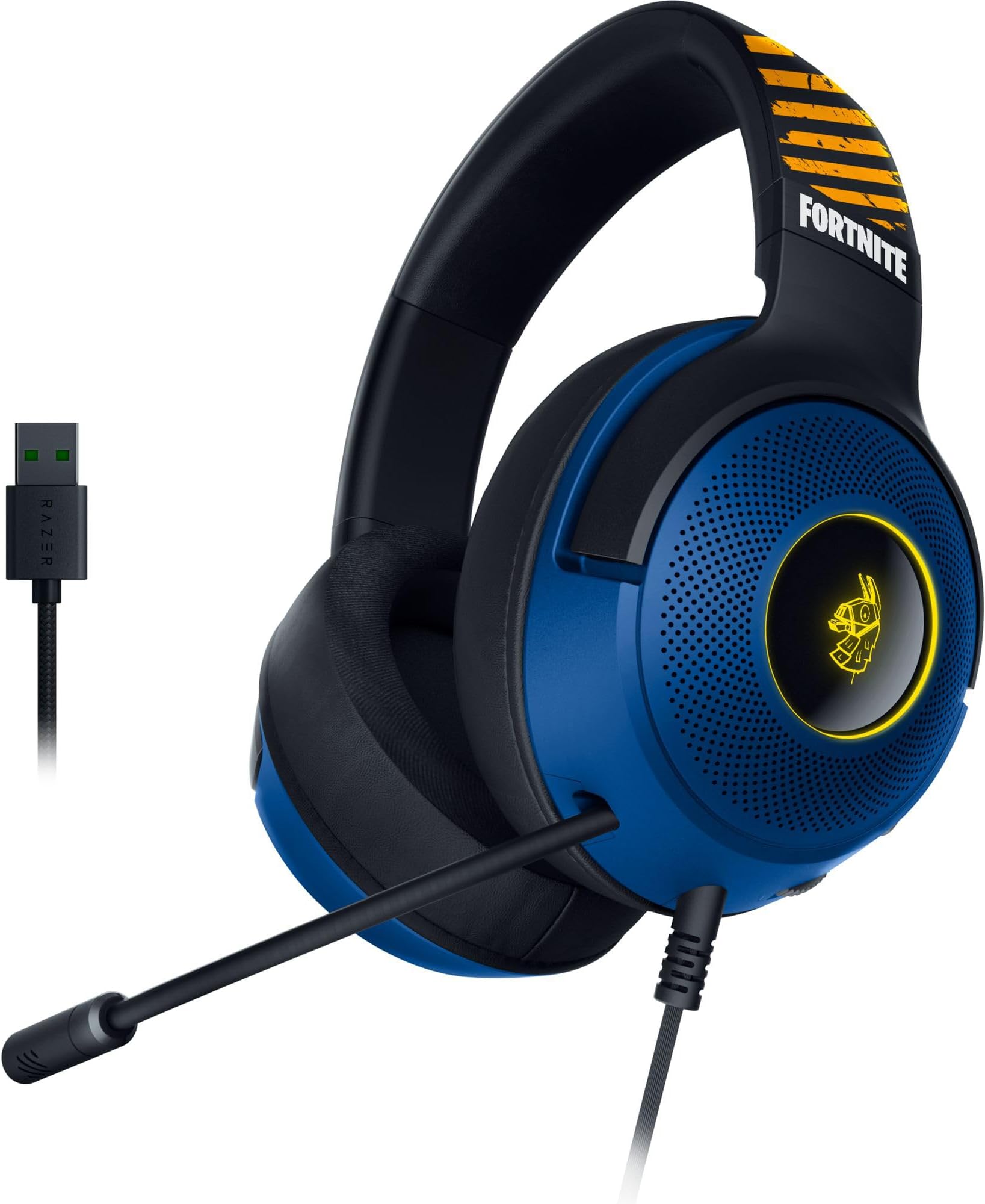 Razer Kraken V3 X - Fortnite Edition Wired USB gaming headset (ultra-lightweight headphones, TriForce 40mm drivers, HyperClear microphone, RGB) Fortnite