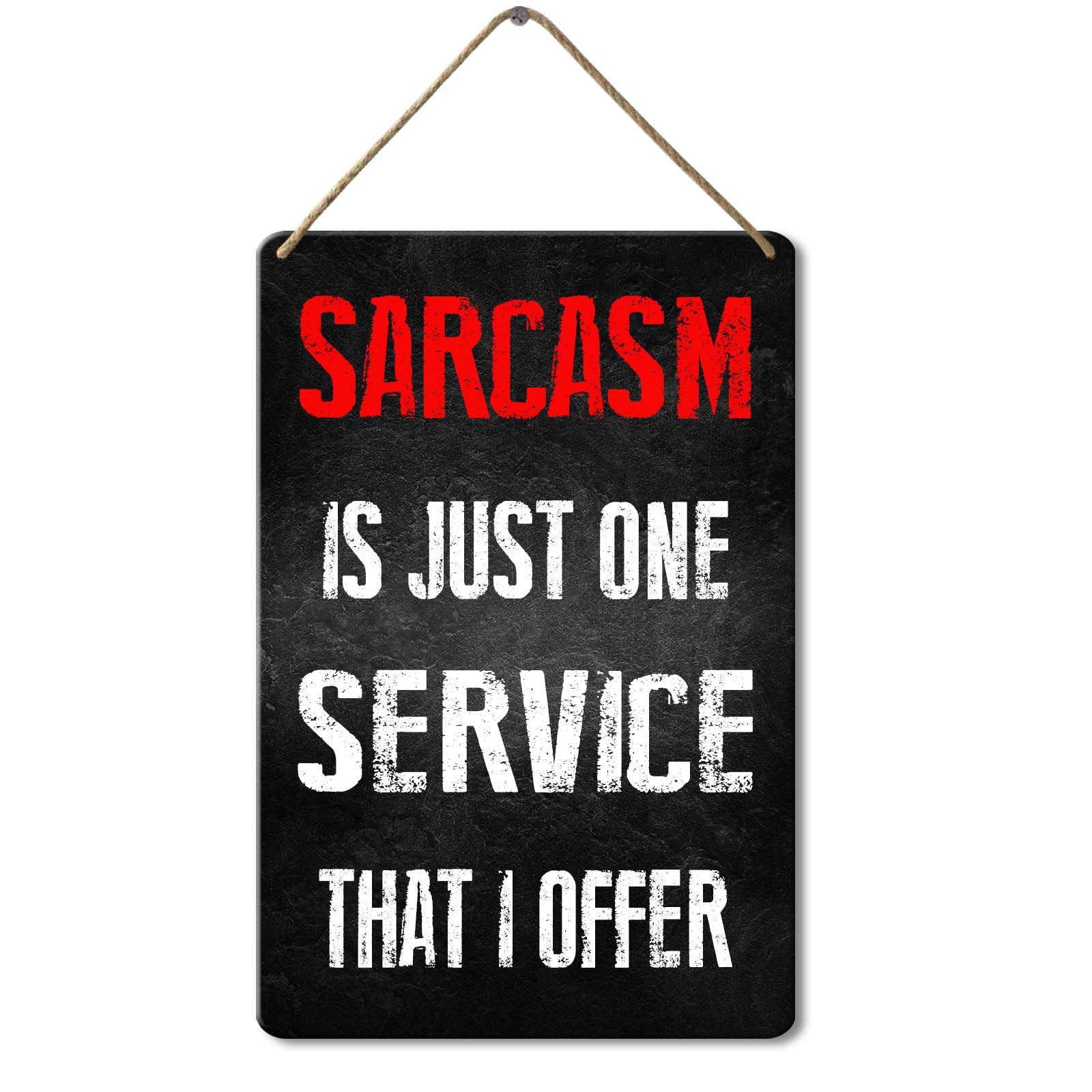 Wooden Sign Sarcasm is Just One Service That I Offer Sign, 8x12 Inch, Home Wall Decorations Wooden Sign