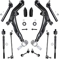 Vista 62 de Detroit Axle - Kit de suspensión completo de 12 unidades para Dodge Ram 1500 4x4 solamente - 2 brazos de control superiores y rótulas, 2 rótulas