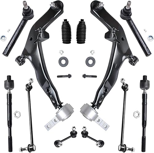 Miniatura 62 de Detroit Axle - Kit de suspensión frontal de 12 piezas para Toyota Corolla 2003 2004 2005 2006 2007 2008, 2 brazos de control inferiores, 2 rótulas