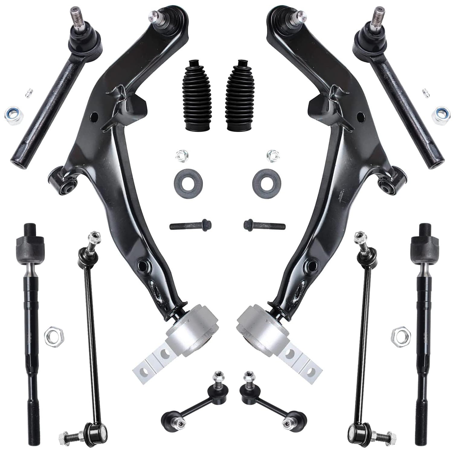Detroit Axle - Front 12pc Control Arms Kit for 2003-2004 Nissan Murano, 2