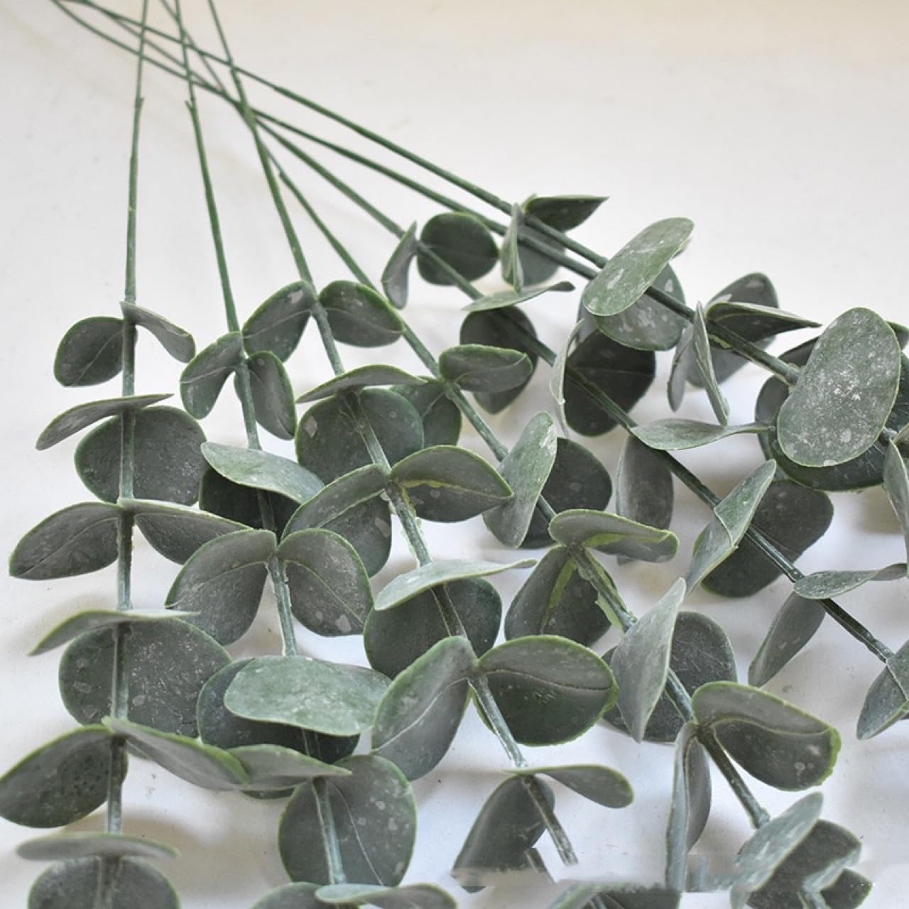 TOP-Pindu Artificial Eucalyptus Leaves, Eucalyptus Stem Plastic Artificial Plants 24 Bunches (Green), no - Image 4