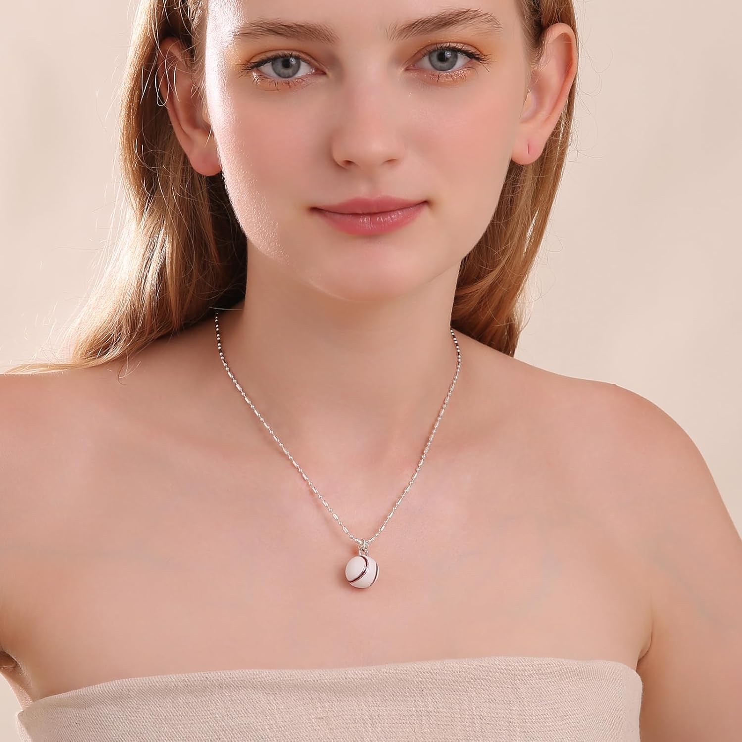 Sport Ball Necklace for Women, Soccer Baseball Football Basketball Volleyball Jewelry, Athletic Fan Pendant - Image 2