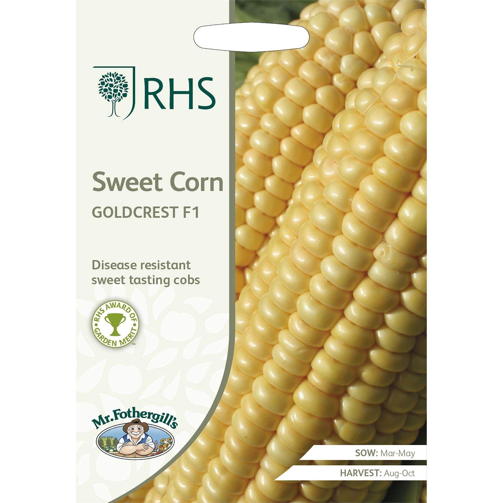 Mr Fothergills - Pictorial Packet - RHS Sweet Corn Goldcrest F1-35 Seeds