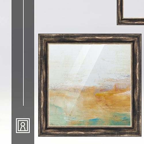 Miniatura 2 de Marco de fotos de madera real plateada de 33 x 33 pulgadas de ancho de 1.5 pulgadas Profundidad del marco interior de 0.5 pulgadas Marco de fotos