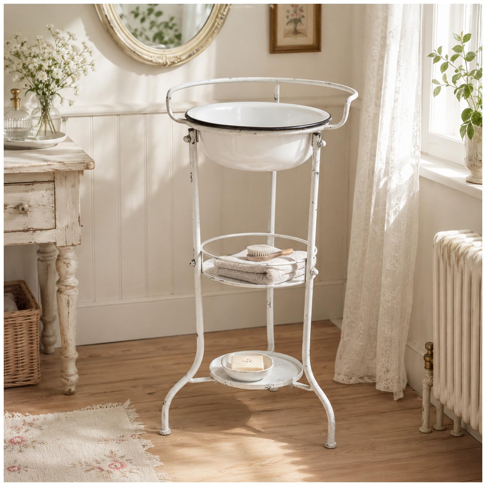 Waschplatz Le Bain Shabby Design Vintage Beistelltisch