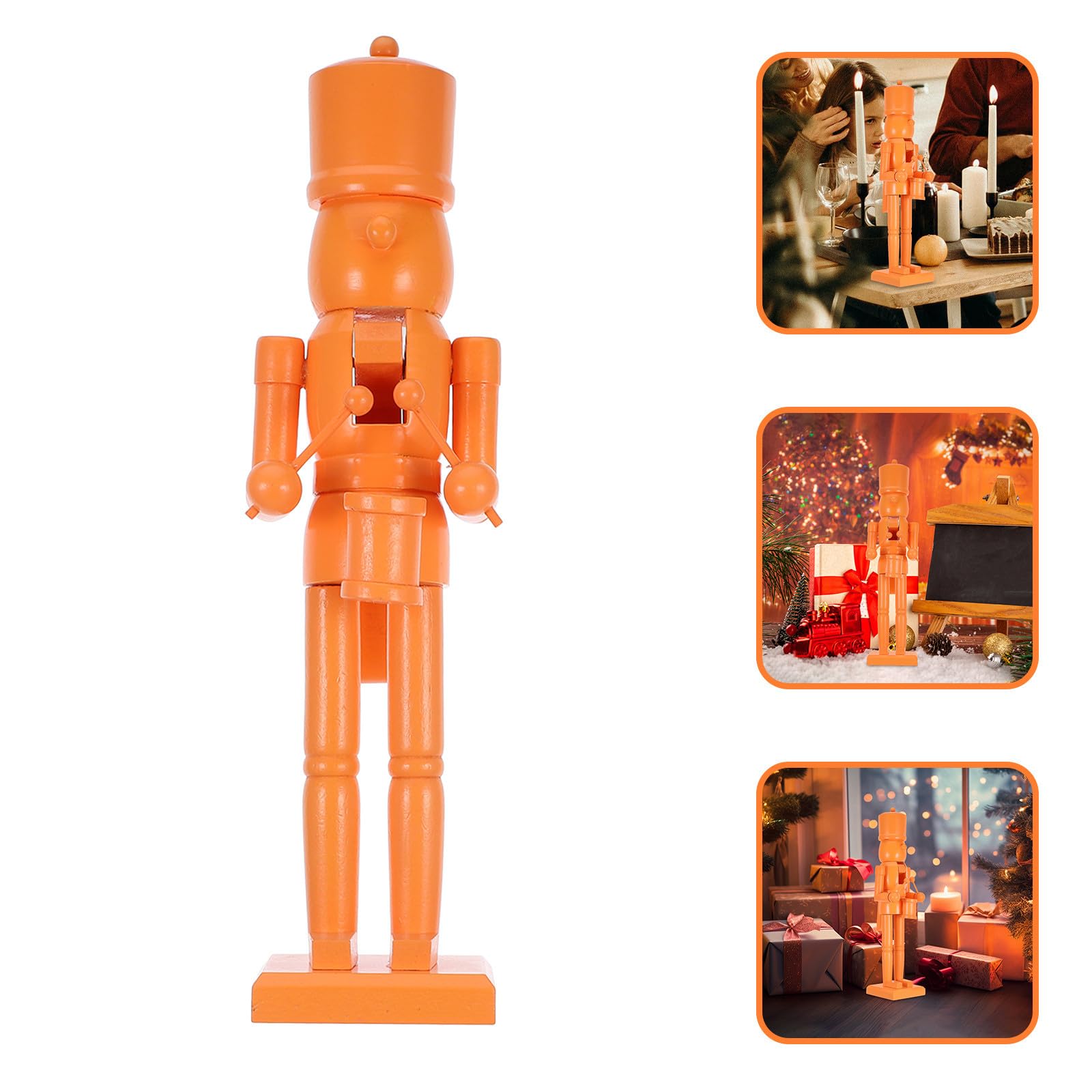 Toyvian 2 Piezas Cascanueces de Madera en Blanco, Figura Soldado DIY,