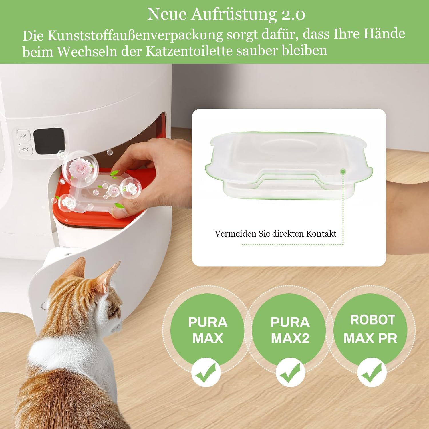 BUNMO 6 Stück Geruchsvernichter Kompatibel mit Pura Max/Pura Max 2 /Max Pro Selbstreinigende Katzentoilette,N50 2.0 Geruchsentferner,Katzentoilette Geruchskontrolle, Katzenurinkot-Geruchsentferner