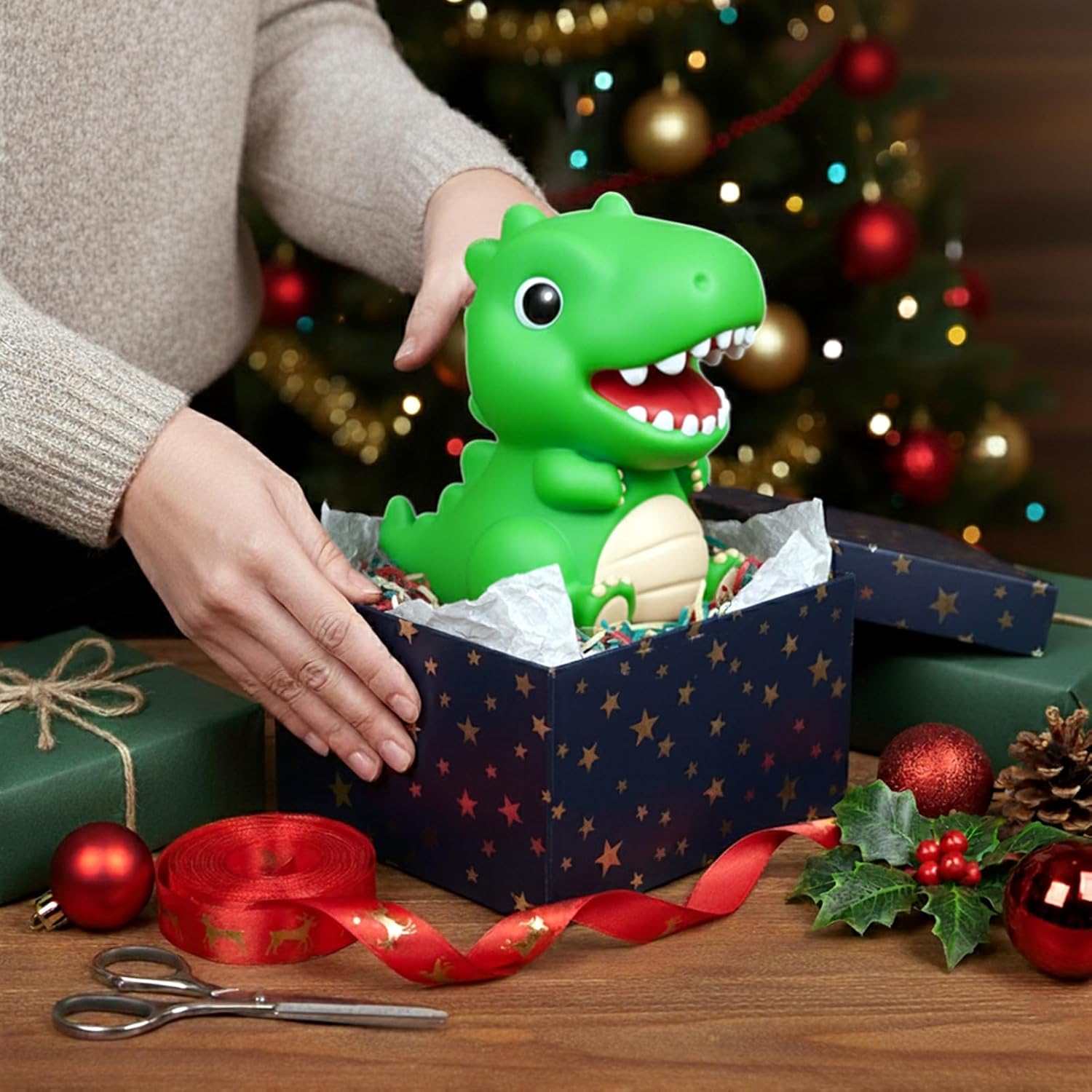 Dinosaur Piggy Bank for Money Bank Coin Bank for Boys and Girls, Unbreakable Money Bank,Tyrannosaurus Rex Large Size Decoration Savings Christmas, Halloween, Birthday Gift
