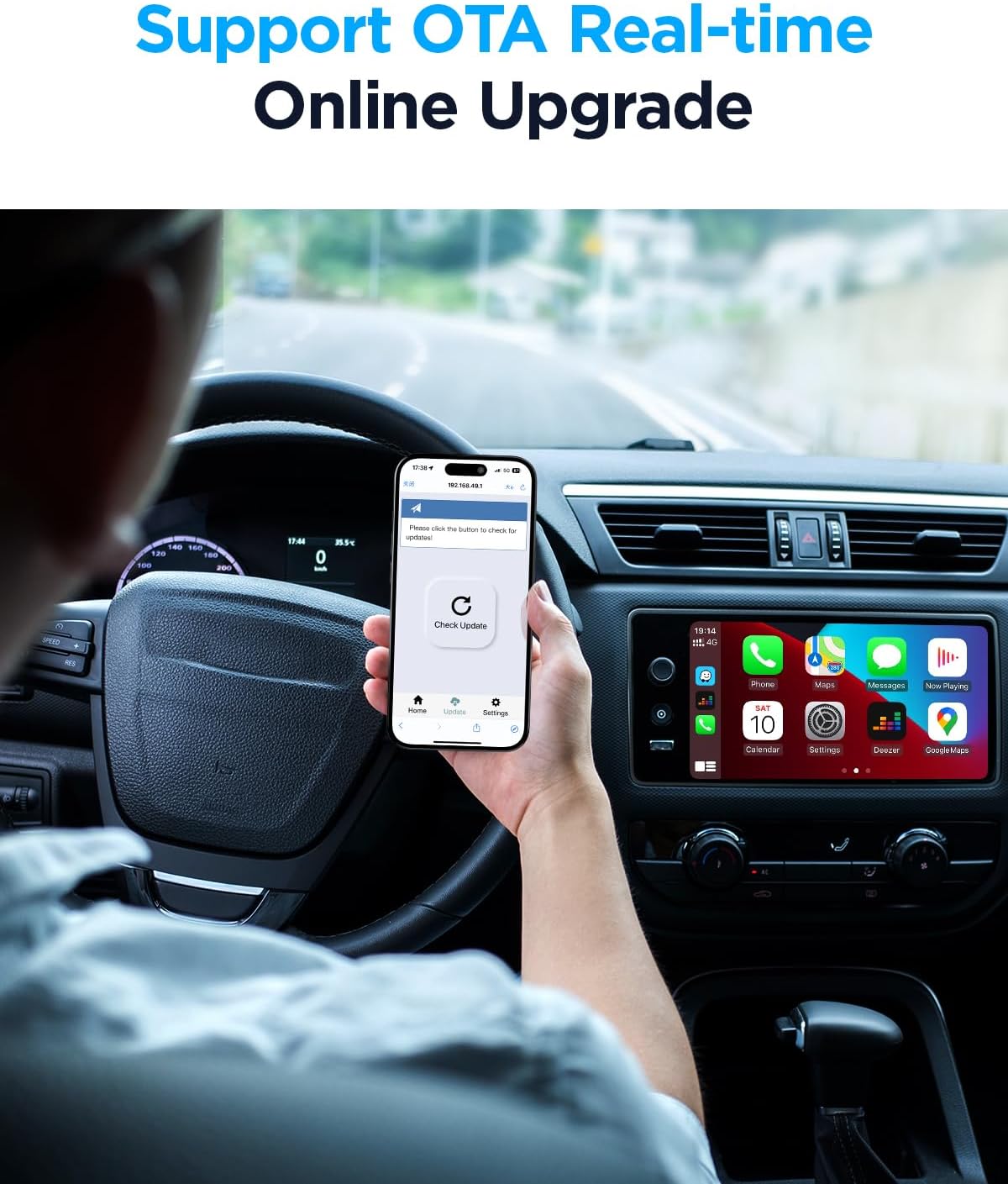 Wireless CarPlay Adapter for Apple iPhone (2025 Upgraded),Converts Wired to Carplay Wireless Adapter,Instant Connectivity,Compatible with Cars from 2017 & for iOS 10