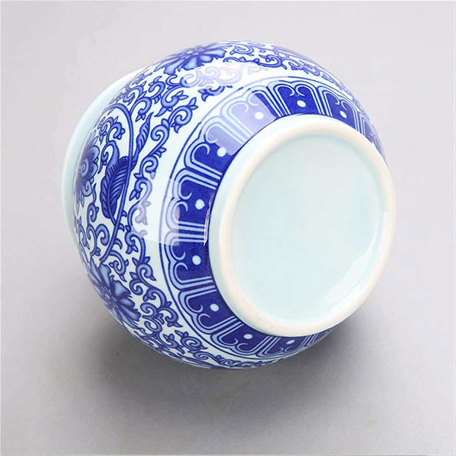 Lagerung Vintage chinesisches Seladon-Porzellan-Teekanister, Keramik-Siegelglas mit Deckel