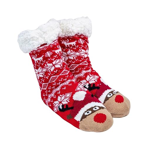 Gealaek Women Slipper Socks Winter Thick Fuzzy Warm Cozy Soft