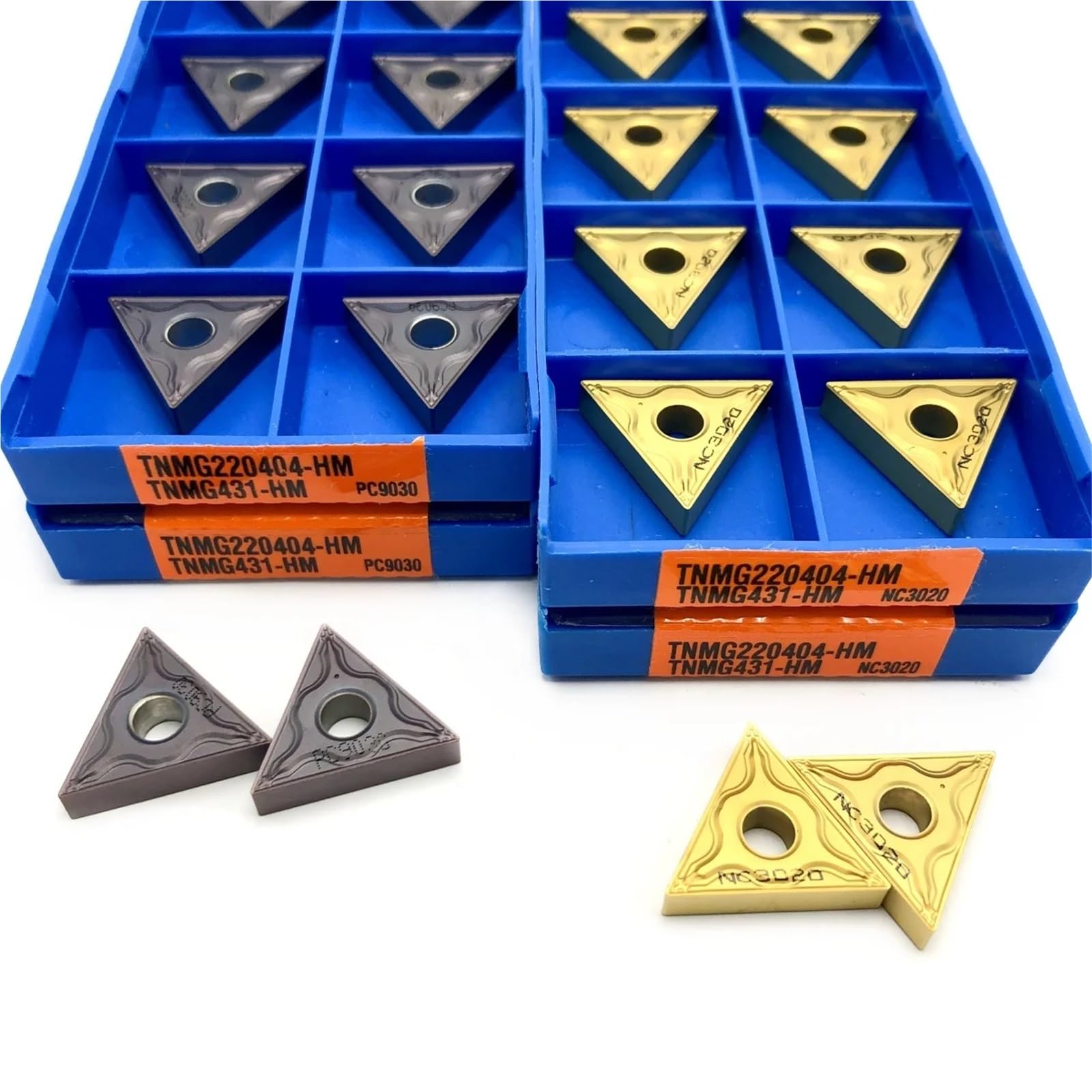 Herramientas De Corte Torneado Metal Con Inserto Carburo 10 Piezas(TNMG220404-HM NC3020)