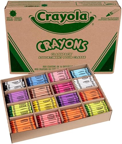 Miniatura 2 de Surtido Crayola pack de clases 800 ceras de tamaño regular 16 colores diferentes 50 cada uno ideal para aulas educativo herramientas artísticas