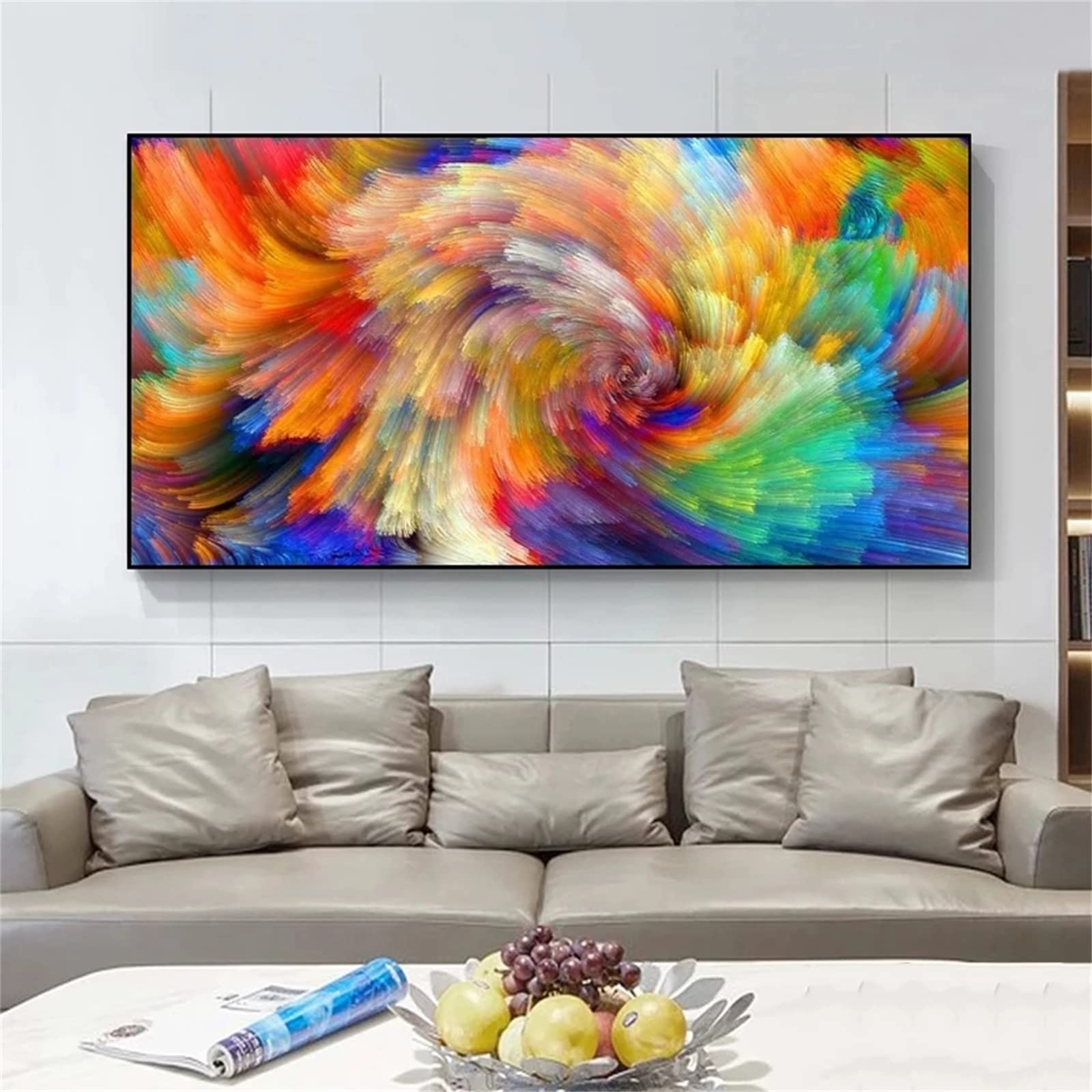 DIY zestawy do malowania diamentami 5D, pełne wiertło diamentowy obraz dla dorosłych i dzieci, kryształ górski haftowanie obrazy do dekoracji ścian domu - 70 x 140 cm (27 x 55 cali (abstrakcyjne kolorowe chmury)