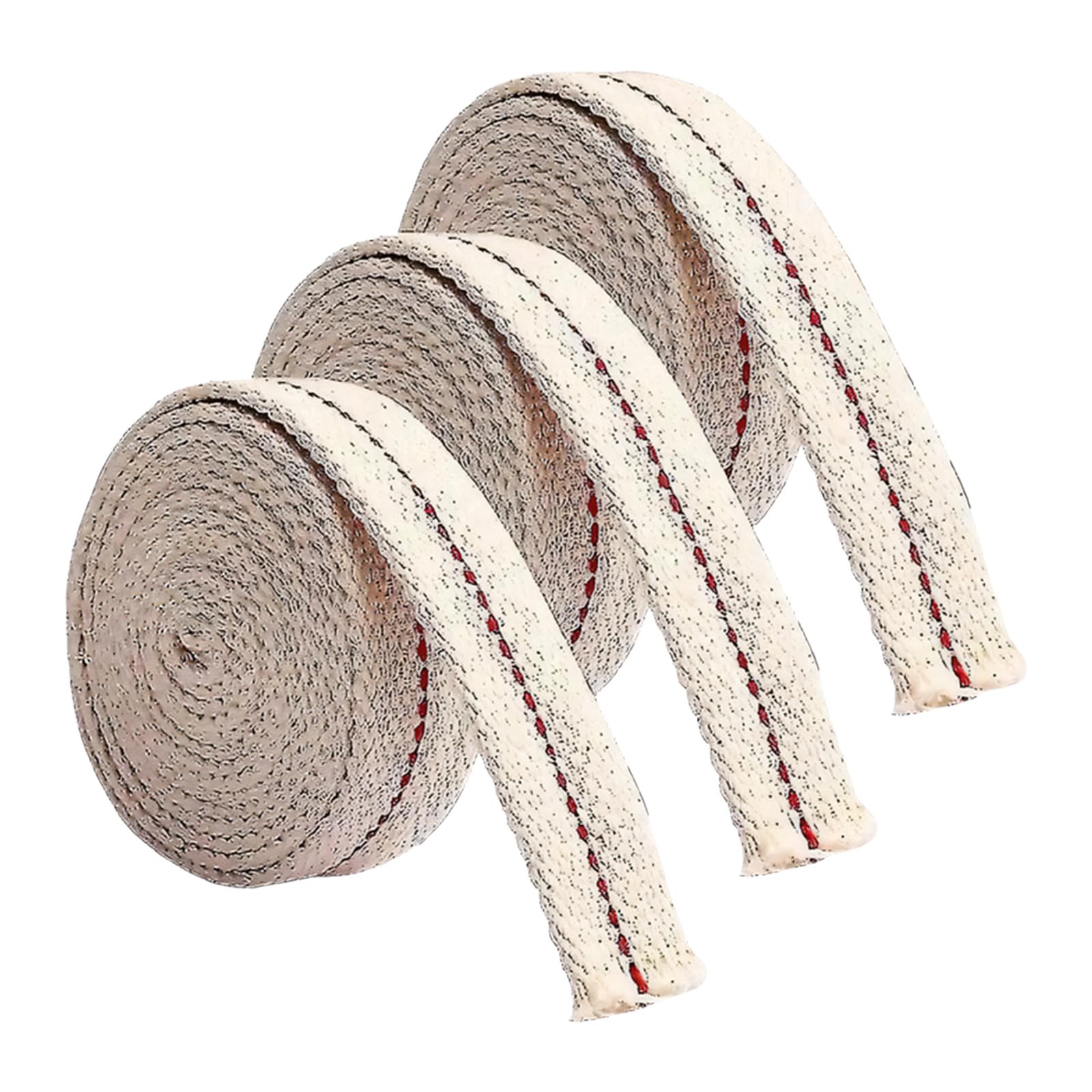 3 Roll Braided Cotton Flat Oil Lamp Wicks 6.56ft Kerosene Wick with Stitches for Lamps Flat Wicks