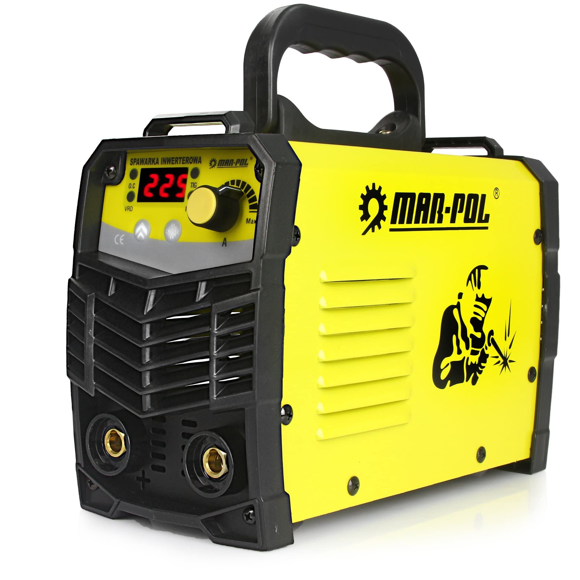 Saldatrice MMA/TIG 330A Inverter Raffreddamento attivo Corrente Regolabile Display Cavo Alimentazione 2 m