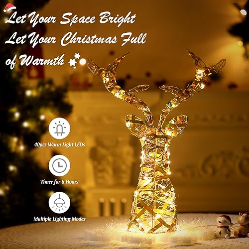 Miniatura 20 de Decoración para árbol de Navidad con 8 modos de iluminación, decoración de árbol con iluminación USB con 20 luces LED, decoración brillante