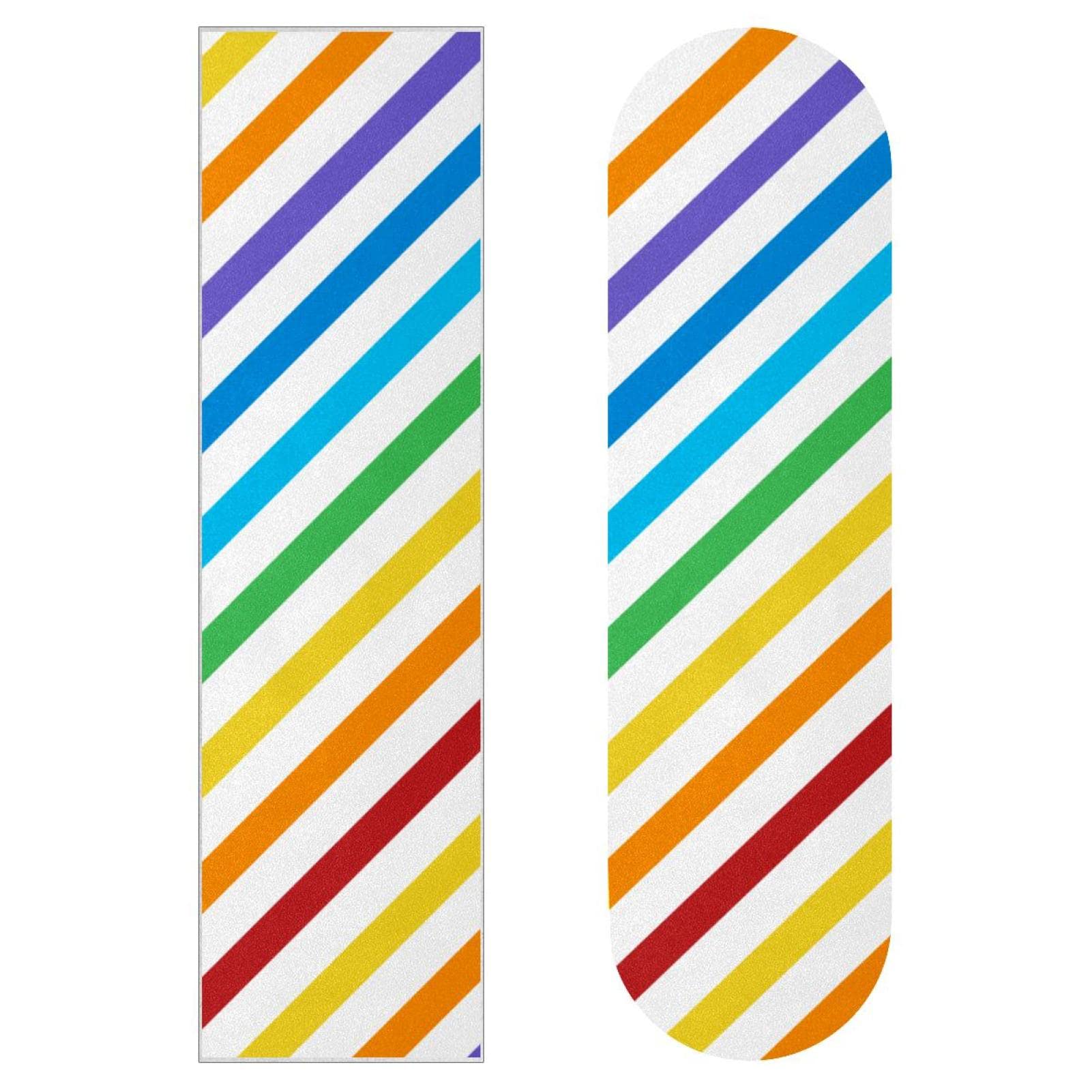 Bunte Farbe, 2 Stück Skateboard-Griptape Bogen Schleifpapier Longboard Aufkleber Roller Deck Sandpapier