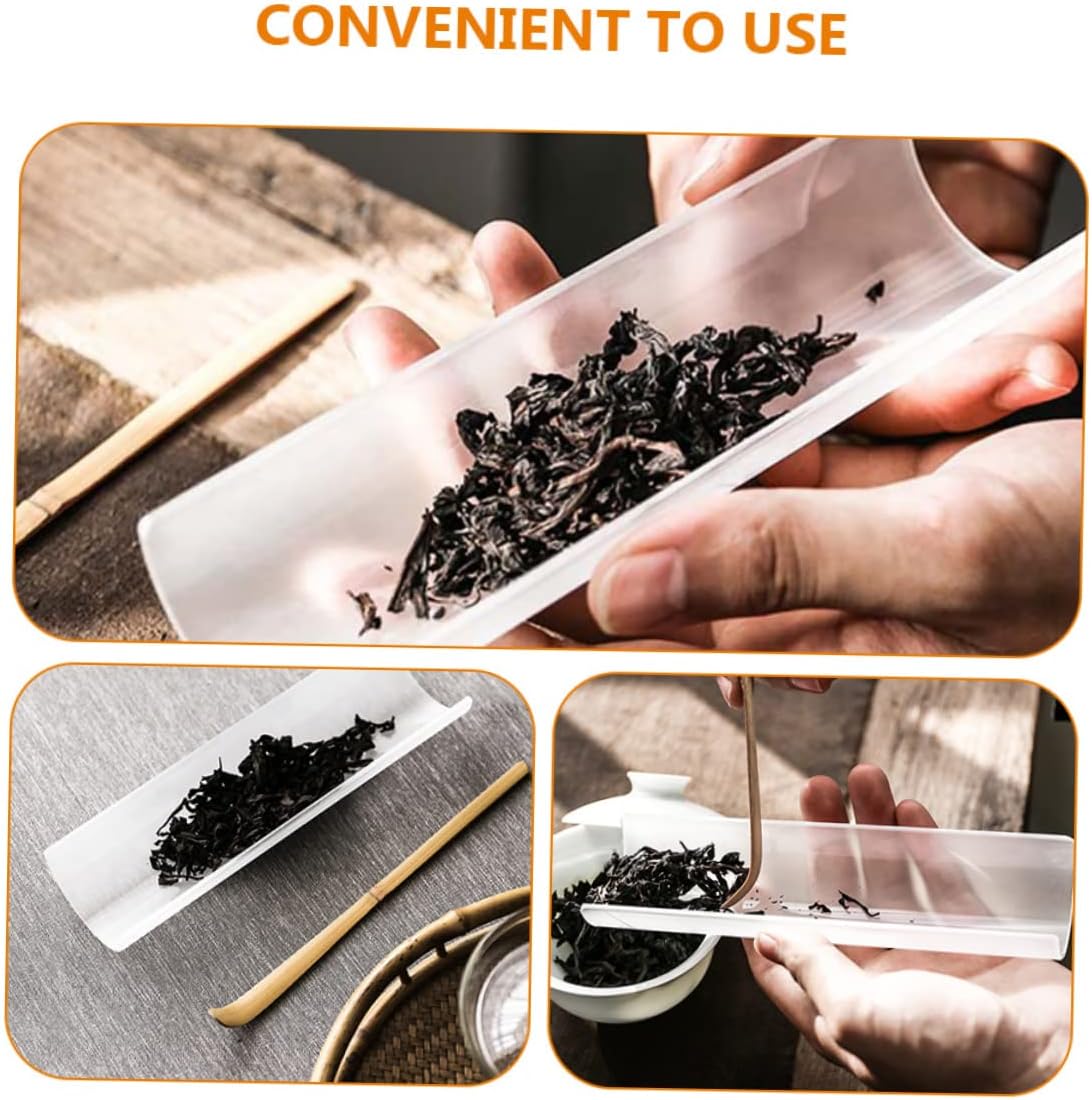 1Set Matte Tea Leaf Holder with Scoop Chinese Tea Preparing Tools Ergonomic Design Easy to Clean for Home Tea House and