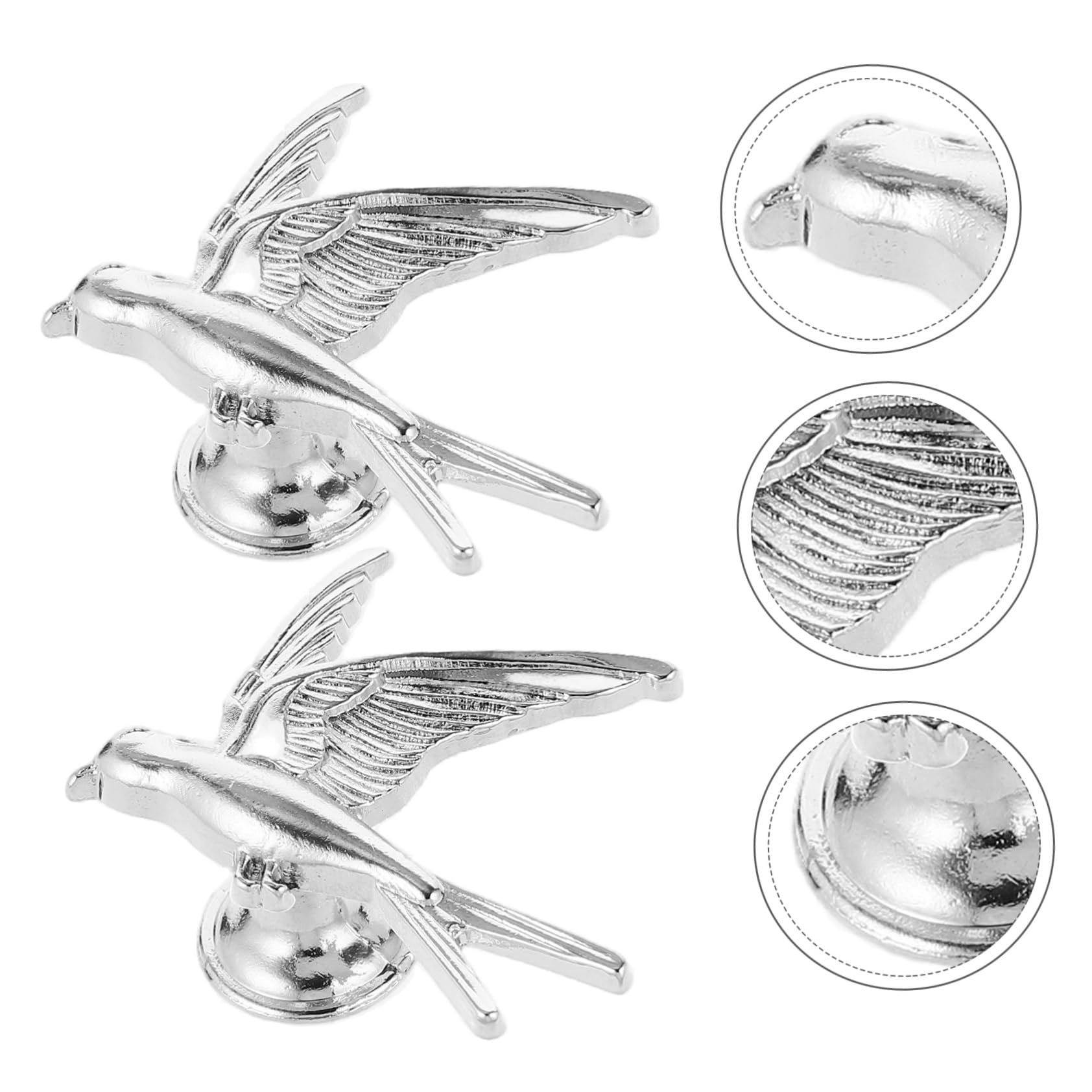 Artibetter 3 Set Di Maniglie Per Mobili in Stile Unico A Forma Di Volante Pomelli in Metallo Finitura Liscia Pomelli Decorativi Per Porte Per La Casa 2 Pezzi * 3