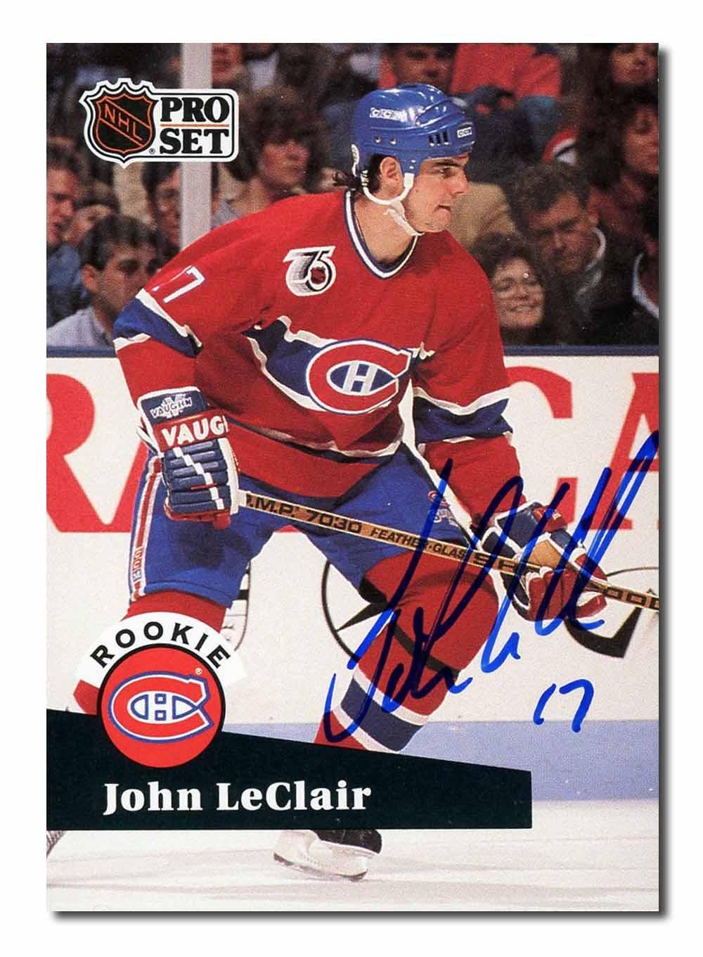 John Leclair Autographed 1991-92 Pro Set Rookie Card - Autographed Hockey  Cards at Amazon's Sports Collectibles Store