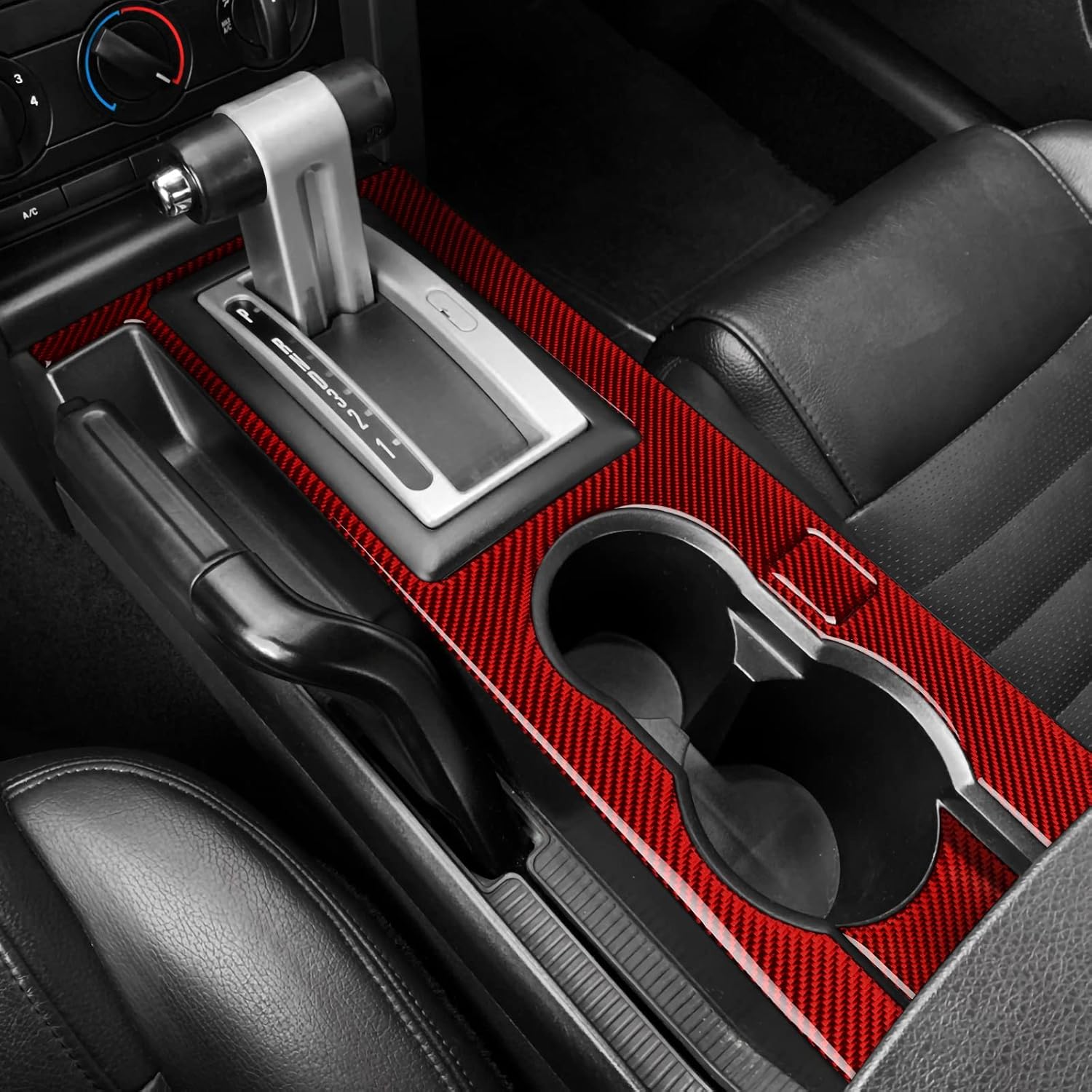 Car Gear Shift Box Panel Sticker Carbon Fiber Decal for Ford Mustang GT Shelby 2005 2006 2007 2008 2009 S197 Accessories