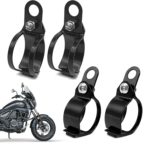 2 pares de soporte de señal de giro para motocicleta, soporte universal de metal para señal de giro de motocicleta, soporte indicador de luz de