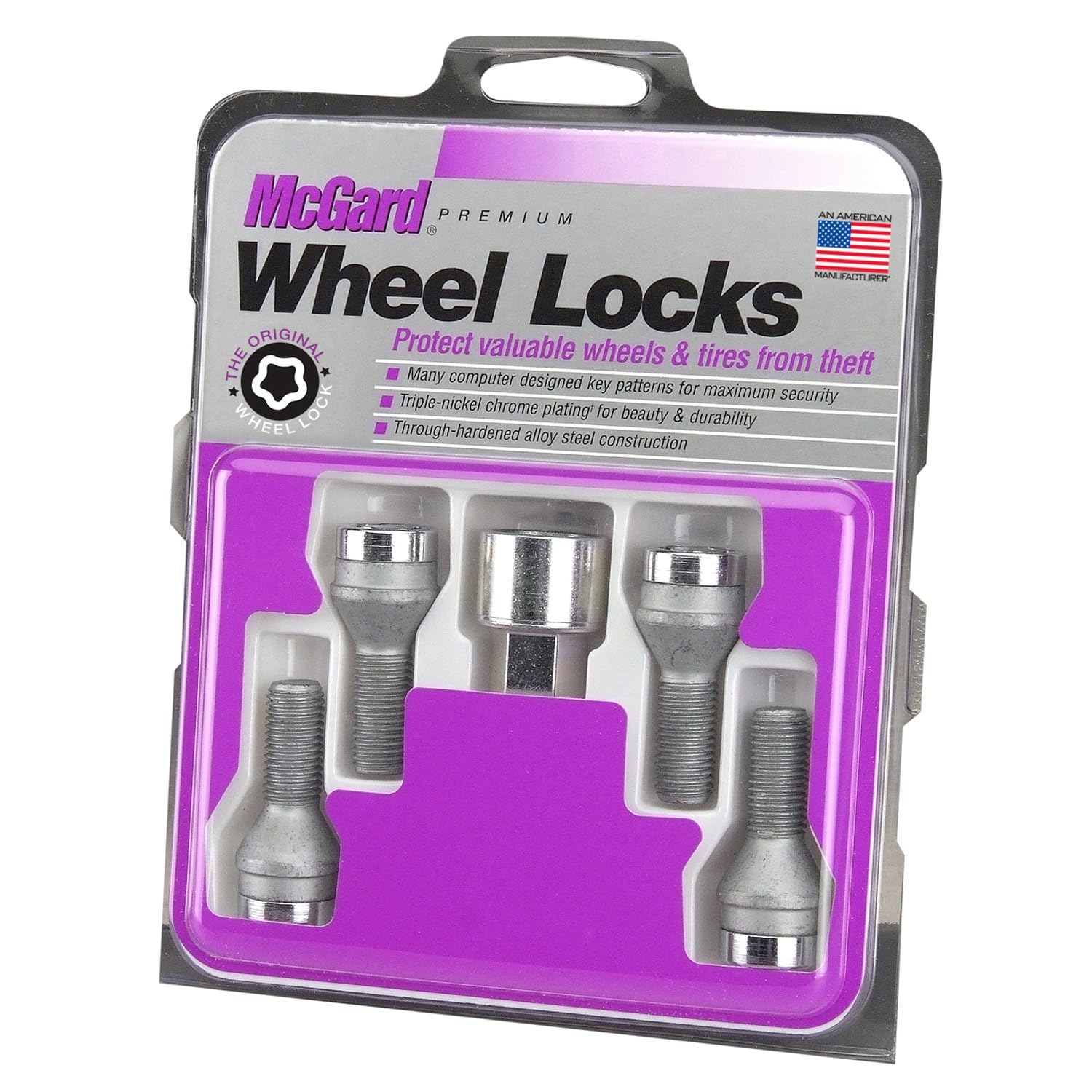 McGard Wheel Locks M14 P1.5 60°テーパー　首下28 Amazon.com: McGard 27226 Chrome Bolt Style Cone Seat Wheel Locks