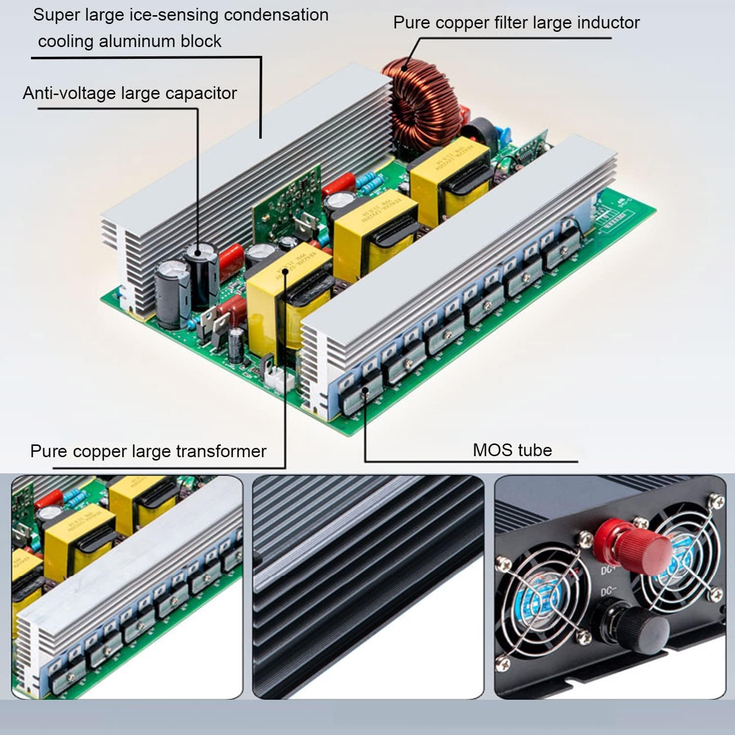 2,5 kW, 4 kW, 5 kW, 6 kW, 8 kW, 10 kW, 12 kW, falownik sinusoidalny, 12 V, 24 V, 48 V, 60 V, do 220 V, 240 V, adapter konwertera zasilania, domowy falownik solarny do samochodów ciężarowych, na