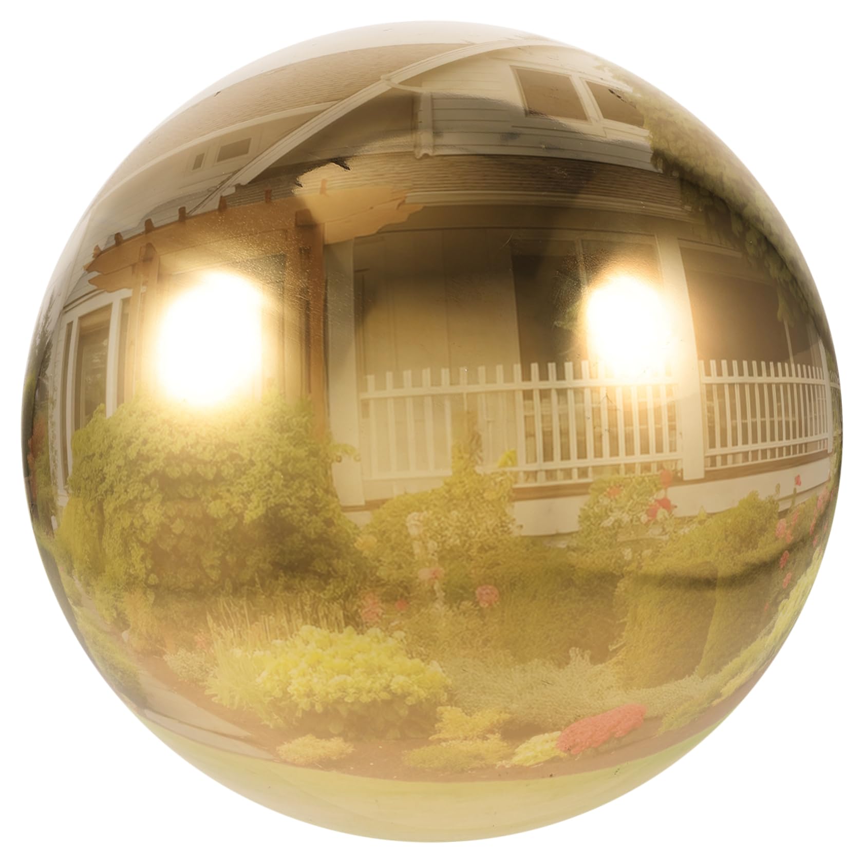 Bola Hueca De Espejo Dorado De Acero Inoxidable, Adornos Navideños Extra Grandes, Bola De Acero Inoxidable para Mirar, Bola De Metal para Jardín, Decoraciones para Patio,