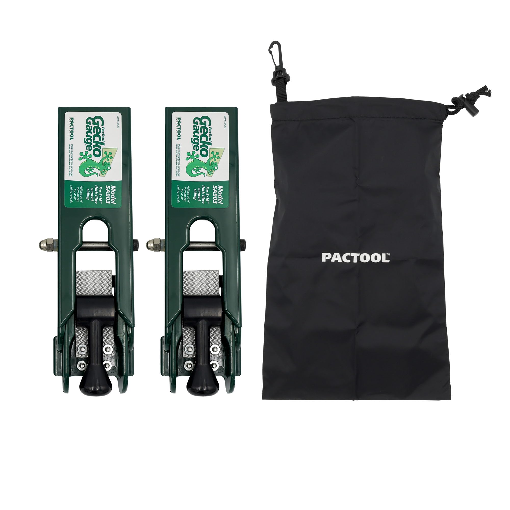 PacTool Gecko Gauge Kit w/Pouch - Fiber Cement Siding & Hardie HZ6