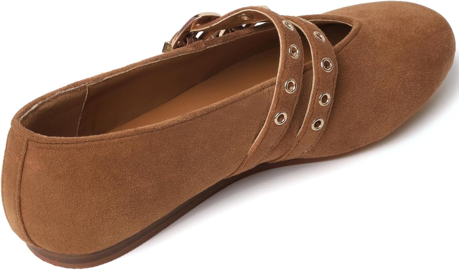 Mary Jane Shoes for Women Mesh Ballet Flats with Adjustable Double Buckle Strap Comfortable Slip On Dress Shoes for Daily - Image 6