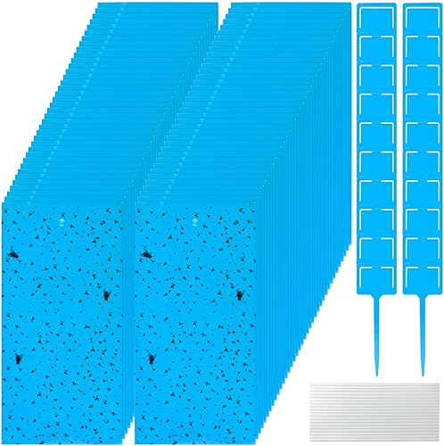 220 trampas adhesivas de doble cara para mosquitos de plantas voladoras en interiores y exteriores, como mosquitos de hongos, moscas blancas,
