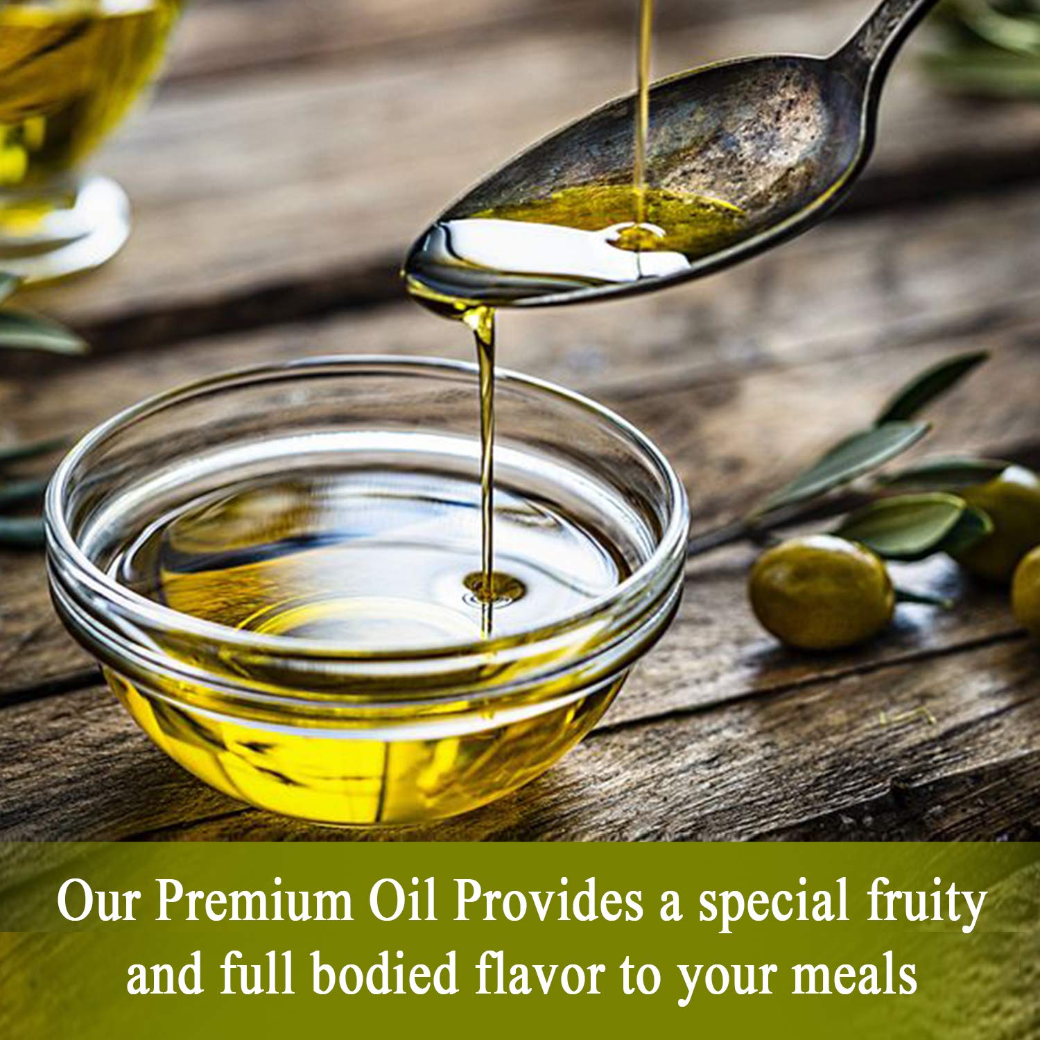 De La Rosa Extra Virgin Olive Oil, First Cold Pressed, Vegan, Kosher, Non-GMO & Gluten-Free, Fruity & Full-Bodied, Great for Salad Dressings & More, Olive Oil Extra Virgin 2 Liter (Pack of 1)