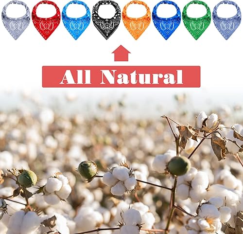 Miniatura 5 de Jiuguva Paquete de 8 pañuelos para adultos, baberos de cachemira, grandes, suaves, neutros, absorbentes, juego de bandana para personas con