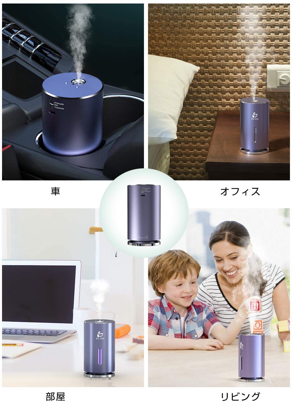 Pulverizador automático de desinfección de Alcohol Mini infrarrojo portátil, dispensador de Alcohol sin Toque, esterilizador de inducción de Carga USB,Sexy Purple
