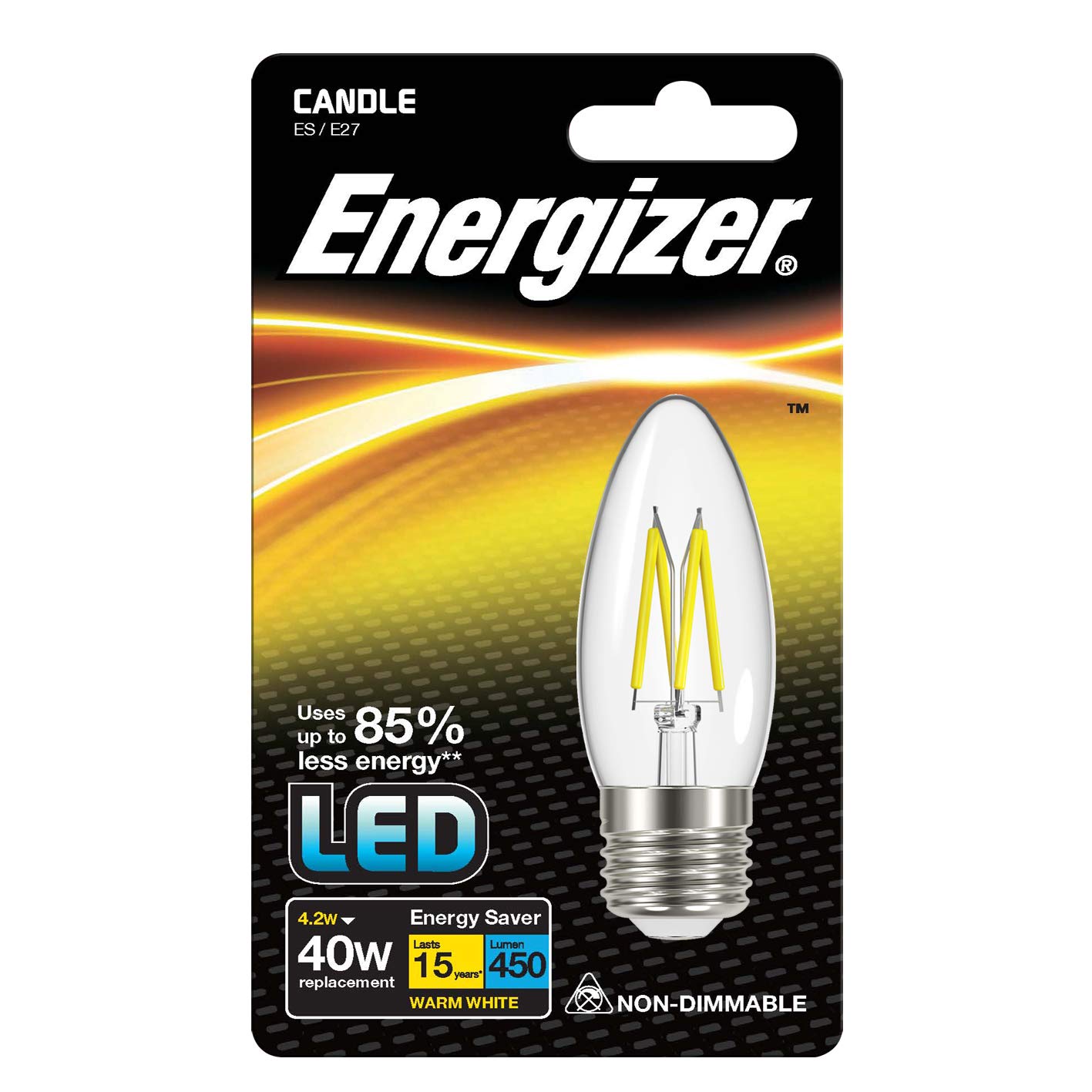 Energizer LED Energy Saving Lightbulb, E27, 4 W, Warm White