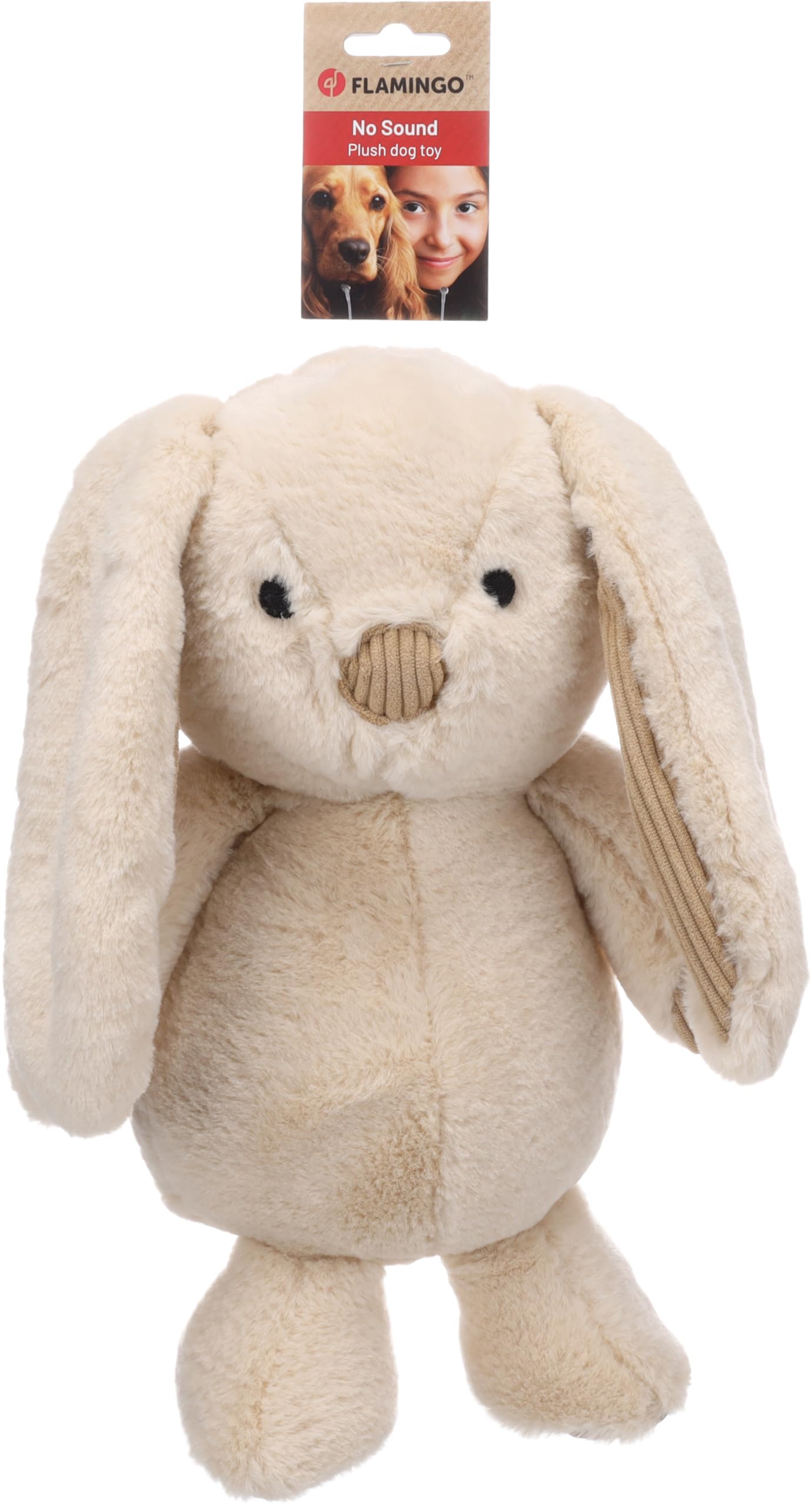 Flamingo TOY ROEGIE RABBIT BEIGE L 40x12x36CM