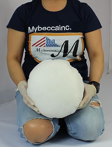 Miniatura 2 de Almohada redonda de 12 pulgadas para almohada de 9 o 10 pulgadas, funda de almohada blanca de primera calidad, fabricada en Estados Unidos
